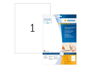 Uzlīmes Herma, A4, 210x297 mm, 10 loksnes, caurspīdīgas 