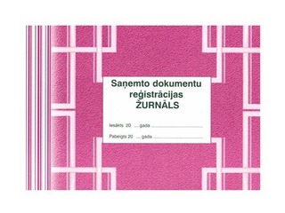 Saņemto dokumentu reģistrācijas žurnāls, A4, 48 lapas