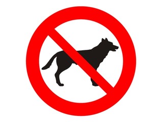 Uzlīme - zīme “Ieeja ar dzīvniekiem aizliegta”
