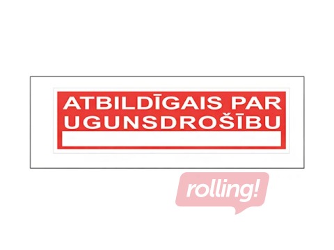 Uzlīme - zīme “Atbildīgais par ugunsdrošību”