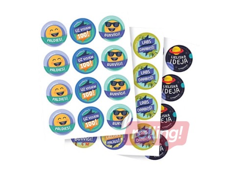 Stickers with motivational texts LV, 120 pcs