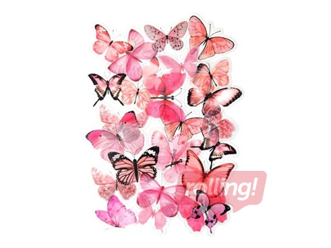 Uzlīmes Galeria Papieru Pink Butterflies