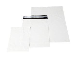 Aploksnes - maisiņi sūtījumiem PP, balti, 40x50 + 5cm, 55 mikroni, 100 gab.