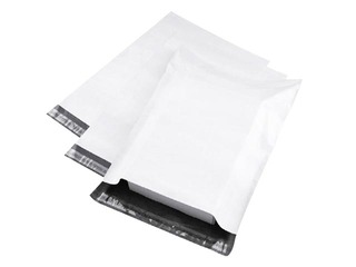 Aploksnes - maisiņi sūtījumiem PP, 19 x 25 + 5 cm, 60 mikroni, 100 gab., balti