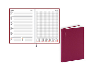 Dienasgrāmata Quadro Flex, A5, basis, bordo