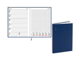 Dienasgrāmata Quadro, A5, flex balacron, zila