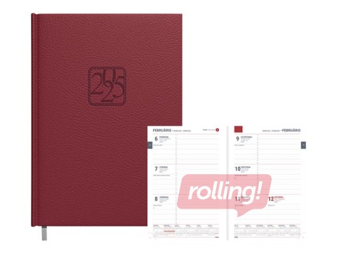 Diary Assistant, A5, imitation leather, bordeaux