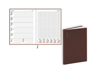 Dienasgrāmata Quadro Flex, A5, basis, brūna