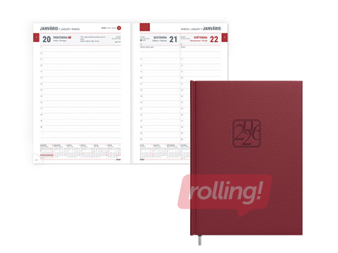 Dienasgrāmata Business, A5, mākslīgā āda, bordo