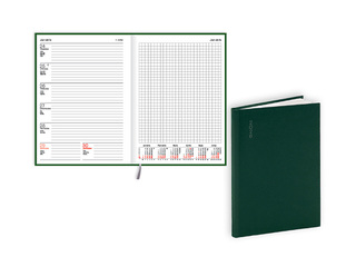 Dienasgrāmata Quadro Flex, A5, basis, zaļa
