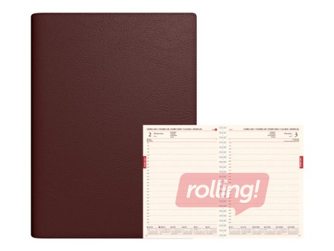 Dienasgrāmata Senator Spirex, A4, mākslīgā āda, tumši brūna