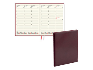 Dienasgrāmata Advocate, A4, āda, bordo