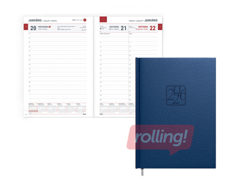 Dienasgrāmata Business, A5, mākslīgā āda, tumši zila