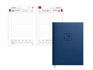 Dienasgrāmata Business, A5, mākslīgā āda, tumši zila