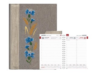 Dienasgrāmata Boss Embroidery, Linen Rudzupuķe, A5