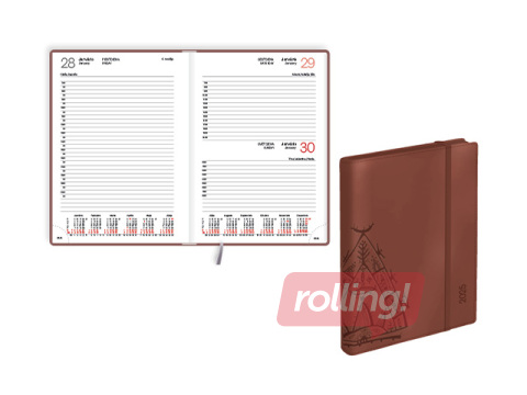 Dienasgrāmata Manager Trend Gold, chocolate bronze