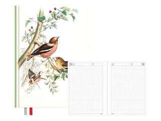 Dienasgrāmata - piezīmju bloks, 134 x 184 mm, Birds
