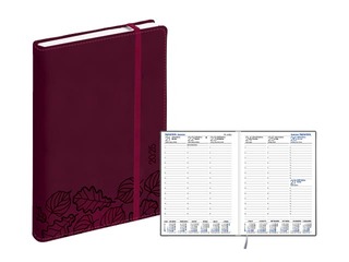 Dienasgrāmata Prestige, A5, mākslīgā āda Soft, bordo