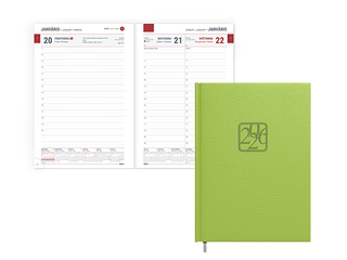 Dienasgrāmata Business, A5, mākslīgā āda, gaiši zaļa