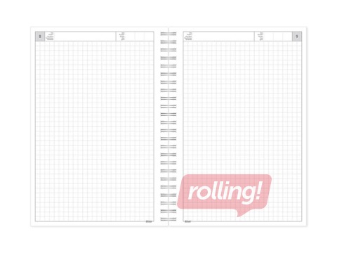 Satura bloks bez datumiem, A5, rūtiņu lapas