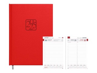 Dienasgrāmata Business, A5, mākslīgā āda, sarkana