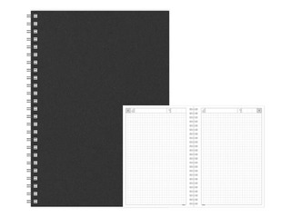 Dienasgrāmata - piezīmju bloks, A5 Cardboard, rūtiņu, melns