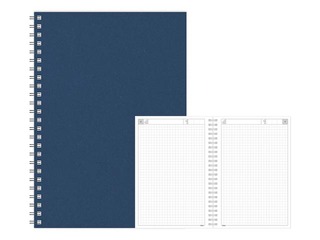 Dienasgrāmata - piezīmju bloks, A5 Cardboard, rūtiņu, zils