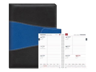 Diary Spirex Exclusive, A5, black/blue/black