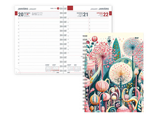 Dienasgrāmata Tempo Spiral Design Diena, Alice
