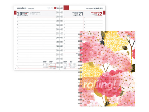 Dienasgrāmata Tempo Spiral Design Diena, Annabel