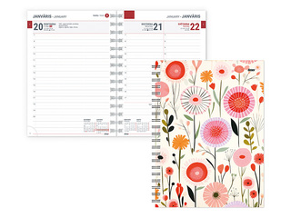 Dienasgrāmata Tempo Spiral Design Diena, Happy day