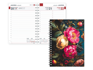 Dienasgrāmata Tempo Spiral Design Diena, Esmeralda