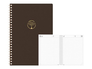 Dienasgrāmata - piezīmju bloks, Tempo Cardboard, rūtiņu, tumši brūns