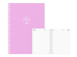 Dienasgrāmata - piezīmju bloks, Tempo Cardboard, rūtiņu, gaiši rozā
