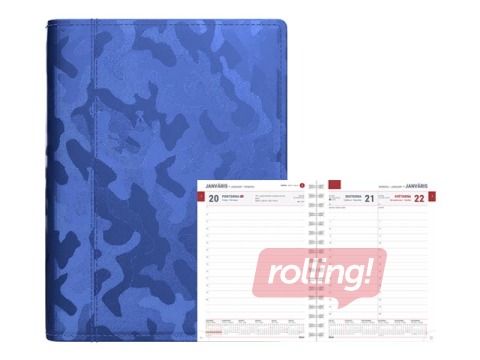 Diary Boss Metallic, A5, metallic dark blue