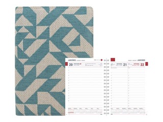 Diary Boss Retro, Sky, A5, padded fabric cover