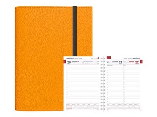 Dienasgrāmata Boss Flex, A5, makslīgā āda, oranža