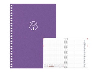 Dienasgrāmata Unika Spiral Cardboard, A5, violeta