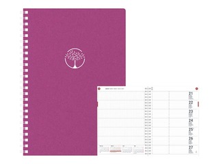 Dienasgrāmata Unika Spiral Cardboard, A5, rozā