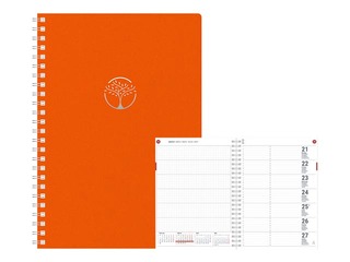 Dienasgrāmata Unika Spiral Cardboard, A5, oranža