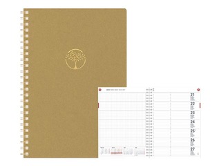 Dienasgrāmata Unika Spiral Cardboard, A5, dzintars