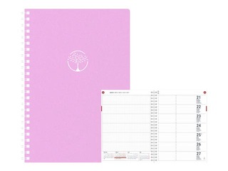 Dienasgrāmata Unika Spiral Cardboard, A5, gaiši rozā