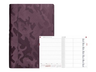 Dienasgrāmata Unika Metallic, A5, mākslīgā āda, metāliski brūna