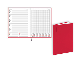 Dienasgrāmata Quadro Flex, A5, basis, sarkana