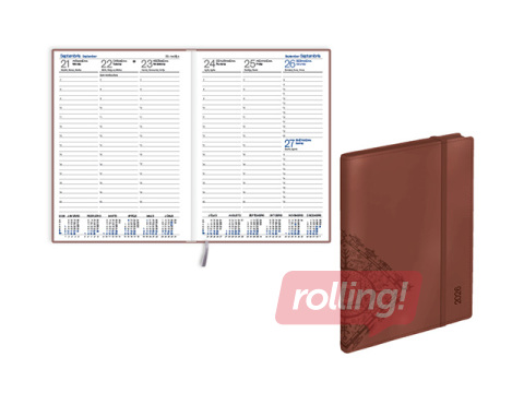 Dienasgrāmata Prestige Trend, A5, mākslīgā āda, Chocolate bronze