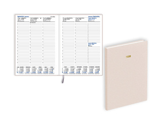Dienasgrāmata Prestige, A5, mākslīgā āda ar faktūtu, bēša