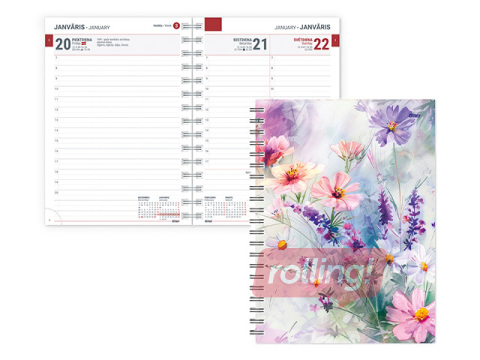 Dienasgrāmata Tempo Spiral Design Diena, Simple Beauty