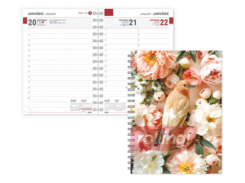 Dienasgrāmata Tempo Spiral Design Diena, Paradise
