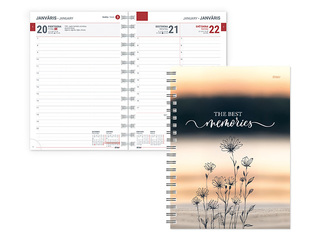 Dienasgrāmata Tempo Spiral Design Diena, Memories