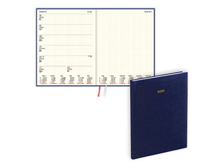 Dienasgrāmata Fortune, A4, mākslīgā āda ar faktūtu,tumši zila